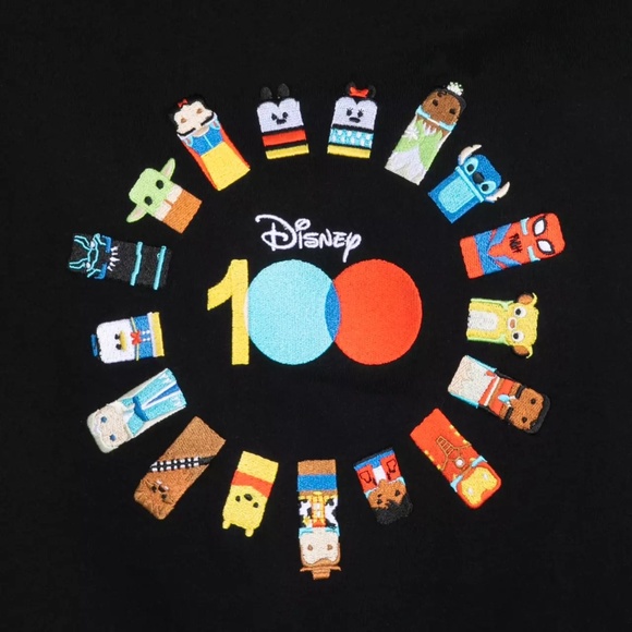 Disney100 Unified Characters Pullover Hoodie cropped for Women - Picture 1 of 5
